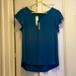 Emanuel Flutter sleeve mixed material blouse by Papermoon